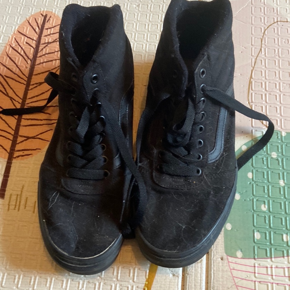 Black Vans High top Women 8.5